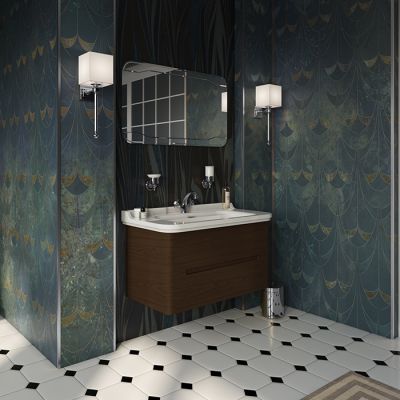 925546 Kerasan Waldorf Тумба под раковину 100см, цвет темный орех (noce)