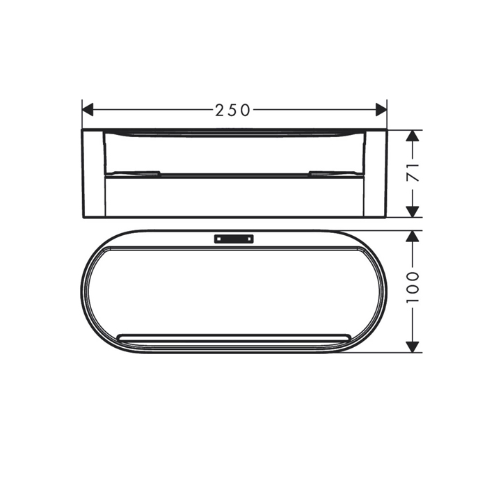 27912700 Hansgrohe WallStoris Корзина для хранения глубокая, цвет: матовый белый
