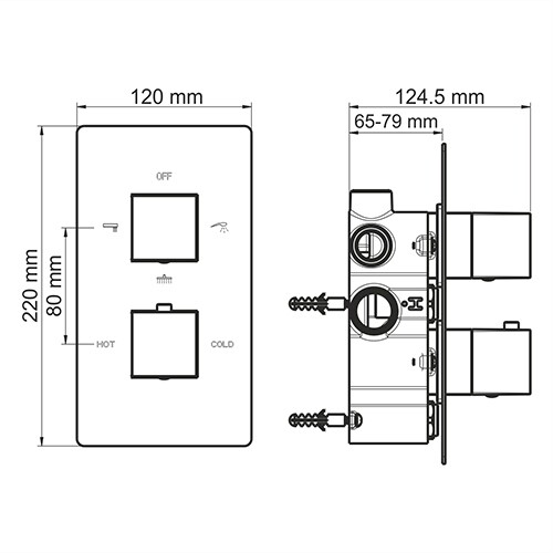 WasserKRAFT Alme 1544 Thermo Термостатический смеситель для ванны и душа, хром