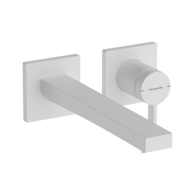 73051700 Hansgrohe Tecturis E Смеситель для раковины, однорычажный, настенный, с изливом 22,5, скрытого монтажа, цвет: матовый белый
