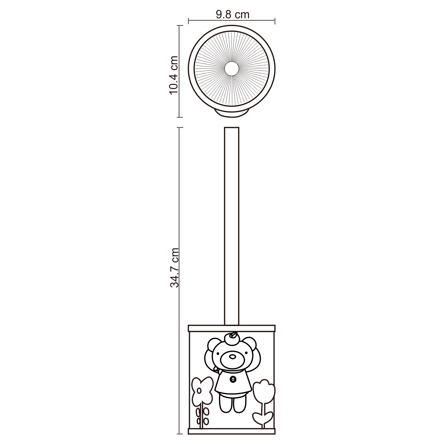 Lossa K-3427 Щетка для унитаза Размеры (Ш/В/Г): 9,8х34,7х10,4 см