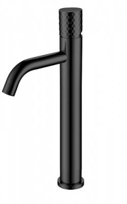 Смеситель для накладной раковины Boheme STICK DIAMOND Matt Black_Комплект 122-BB