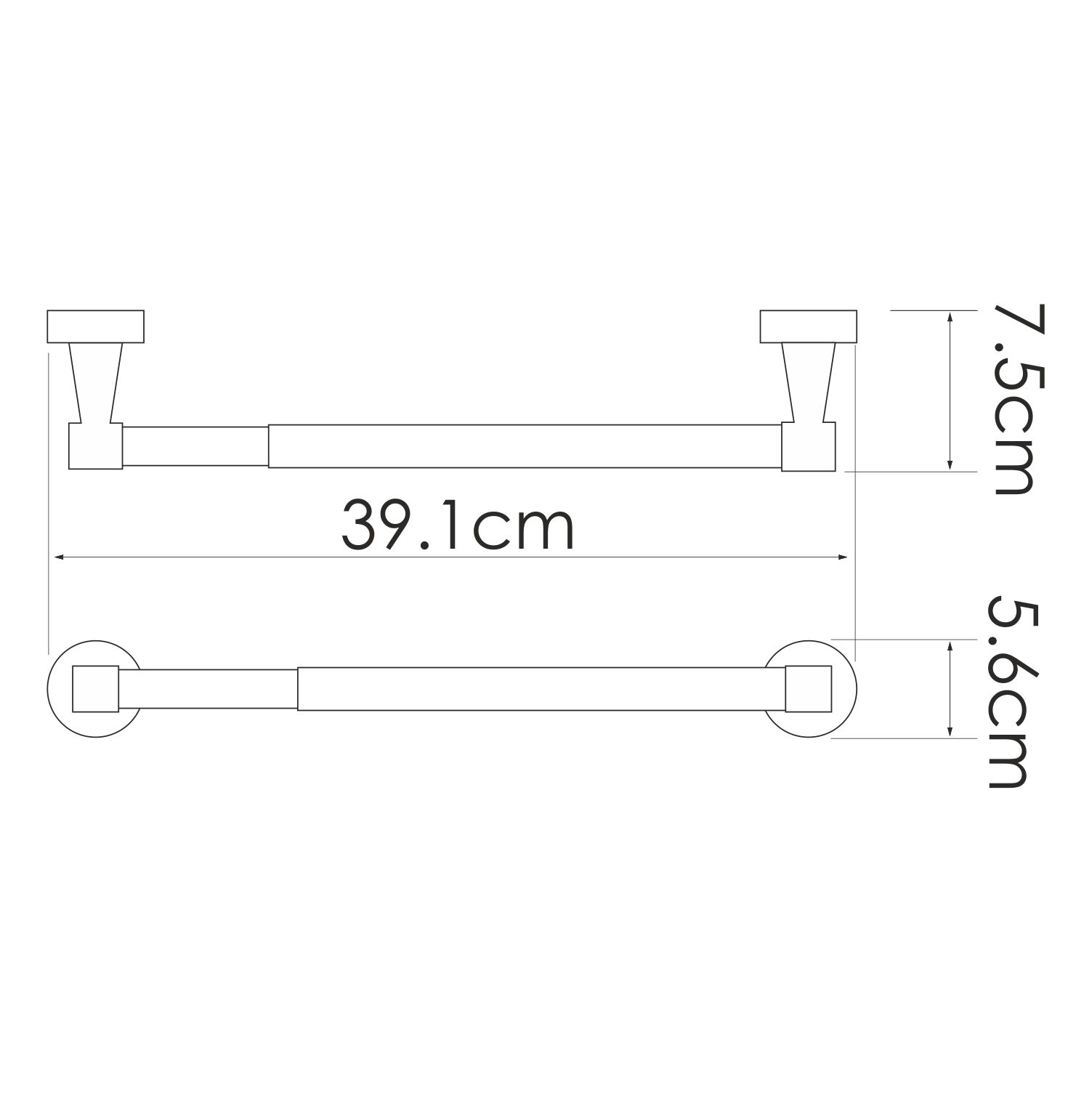 Isen K-4091 (ранее К-4022D) Держатель бумажных полотенец Размеры (Ш/В/Г): 39х5,6х7,5 см