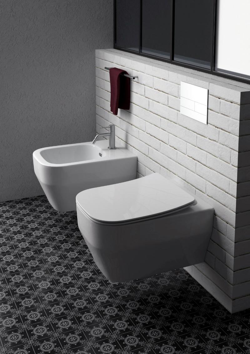 Olympia Synthesis Eco, подвесной безободковый унитаз c крепежом, 52x36 см, цвет белый матовый SYN1202R11