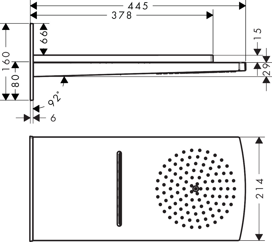 Верхний душ 180 2jet Hansgrohe Raindance Rainfall 28433400