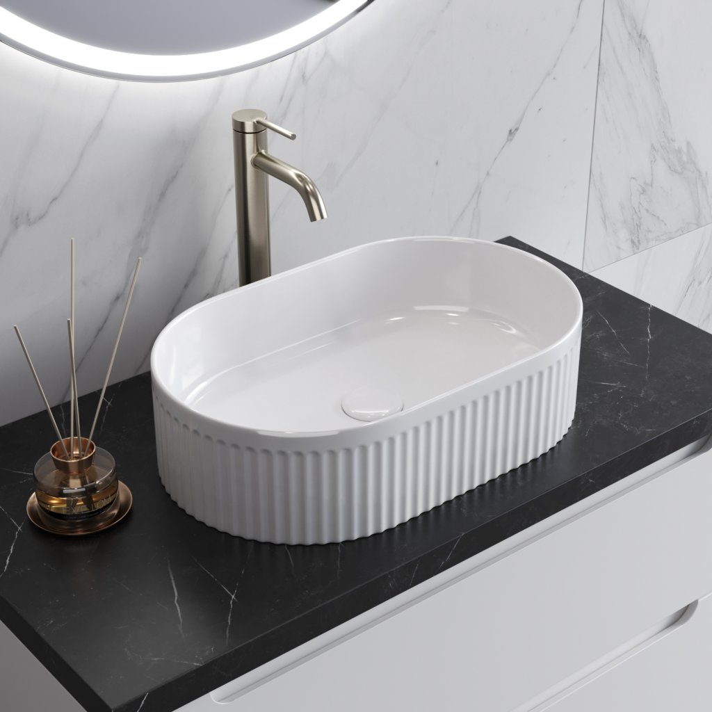 Раковина накладная рифлёная 49*31 BELBAGNO BB1497