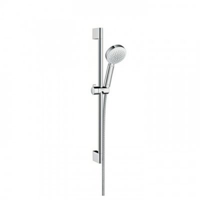 Hansgrohe Crometta Душевой набор: штанга 65см., ручной душ 100, 1jet (Rain), шланг, цвет: белый/хром 26652400