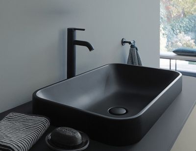 Раковина полувстраиваемая 60x40 Duravit Happy D.2 Plus 2359601300 антрацит матовый