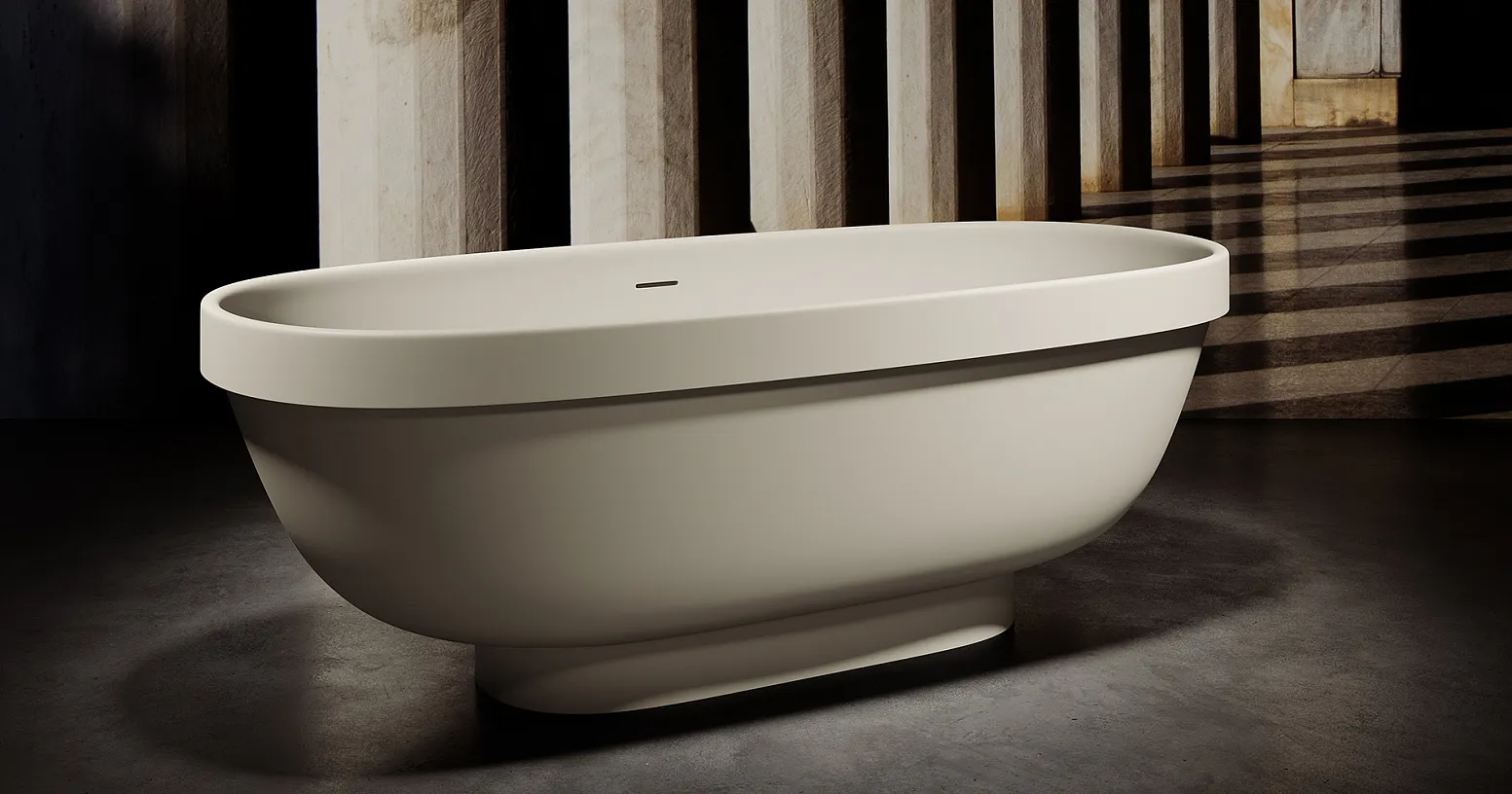 Salini GRECA Ванна отдельностоящая каменной массы 180x80, покраска RAL, матовая