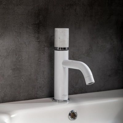 Смеситель STICK для умыв.низ. WHITE MRAMOR WHITE_Комплект 121-W-MR-WHITE