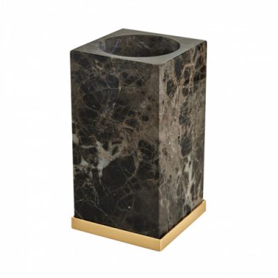 3SC PALACE EM.DARK Стакан настольный, цвет: мрамор Emperador dark/золото 24к. PA03AEMGD