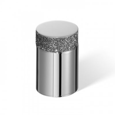 Decor Walther Rocks BMD1 Баночка универсальная 6.5x9.8см, с кристаллами Swarovski, настольная, цвет: хром 933700