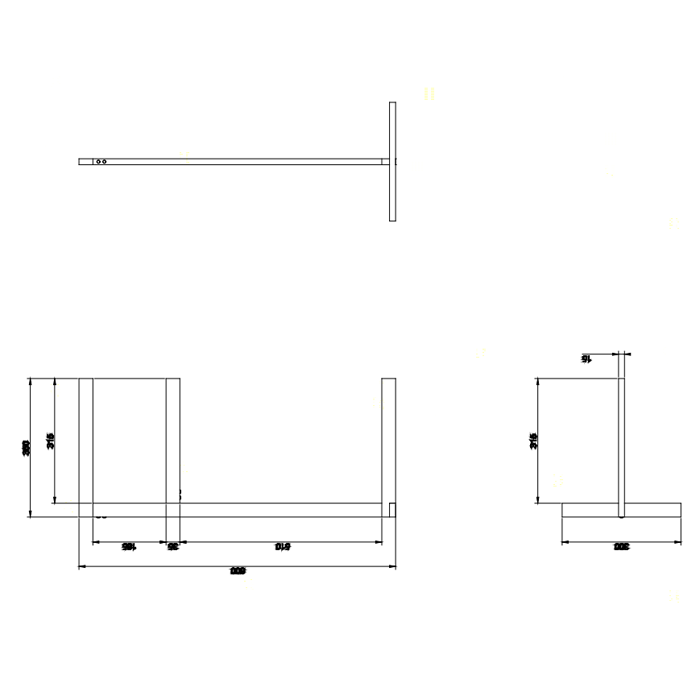 Gessi Rettangolo Полотенцедержатель 80см., двойной напольный, цвет: хром 20939#031