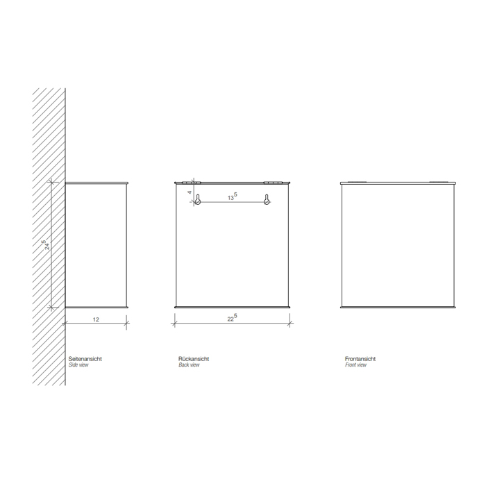 Decor Walther DW 31 Ведро 21.5x12.5x23.5см, подвесное, цвет: хром 602800