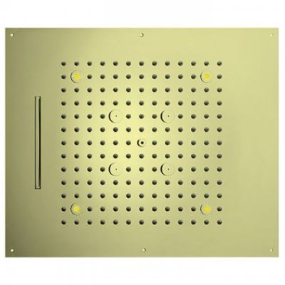BOSSINI DREAM/3 Верхний душ 570 x 470 мм, 3 режима (дождь, каскад, туман), с 4 LED RGB, блок питания/управления, Cromoterapia, цвет: золото H38935.021
