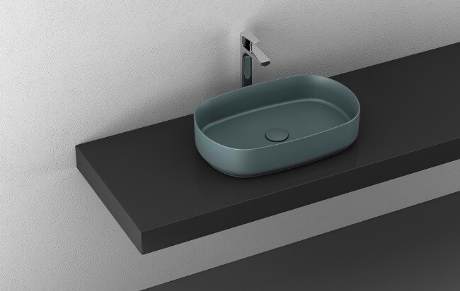 ISVEA Infinity раковина накладная 55x36 см, 10NF65055SV-2P зелёный