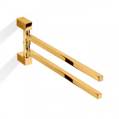 Decor Walther Corner HTH2 Полотенцедержатель поворотный 39.8см, двойной, подвесной, цвет: золото 560720