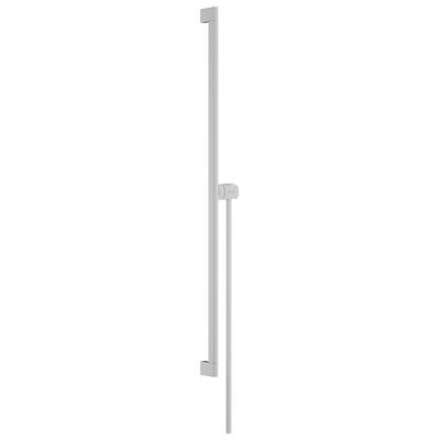24405700 Hansgrohe Unica Душевая штанга S Puro 90 см со слайдером и шлангом Isiflex 160см, цвет: белый матовый