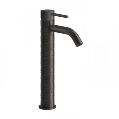 Gessi 316 Смеситель для раковины, на 1 отв., высокий, h: 305мм, излив: 123мм, цвет: brushed black metal pvd 54309#707