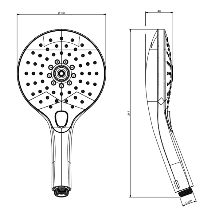 Gessi Origini Ручной душ, 3 режима, цвет: хром 47351#031