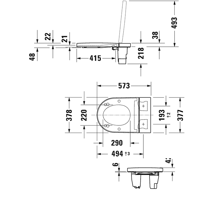 Duravit SensoWash F Lite Сиденье для унитаза унитаза с душем, 37.5х57.4см, для #2510092000