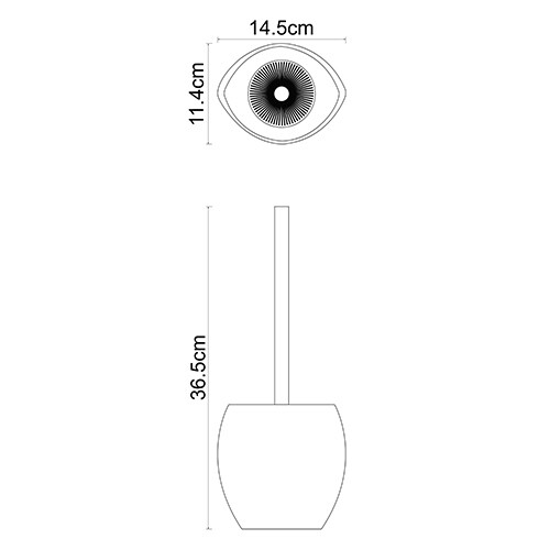 Eider K-33327 Щетка для унитаза Размеры (Ш/В/Г): 14,5х36,5х11,4 см