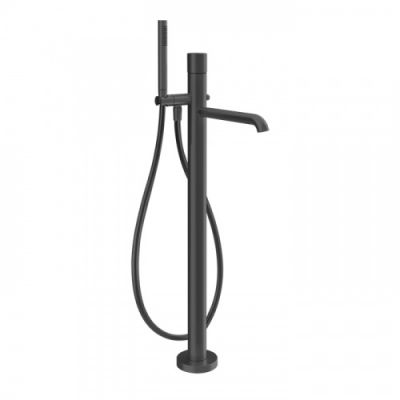 Gessi Habito Diamantao Смеситель для ванны напольный, с ручным душем, цвет: Black Metal PVD 70628#706