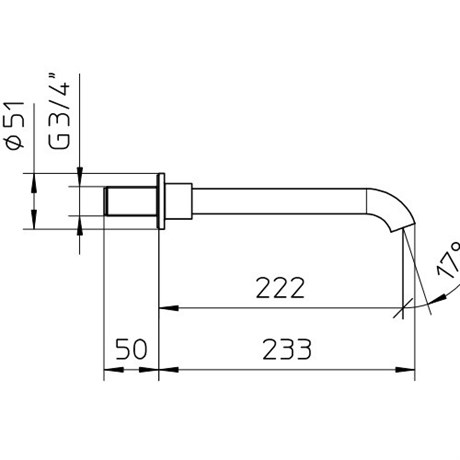 99211253 Palazzani излив для ванны, 230 мм, 3/4", золото