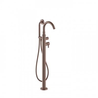 Fantini Icona Classic Смеситель для ванны, напольный, с ручной лейкой, цвет: Matt Copper PVD 53 P9 R080B