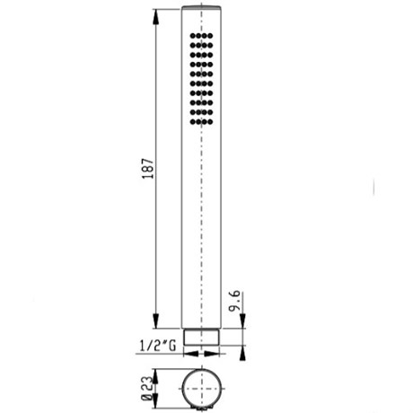 DC003A04Q AquaElite душевая лейка из латуни, 1/2", белый матовый