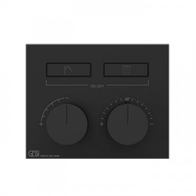 Gessi Hi-Fi Термостат для душа, с включением до 2 источников одновременно, внешняя часть, цвет: Black Metal PVD 63004#706