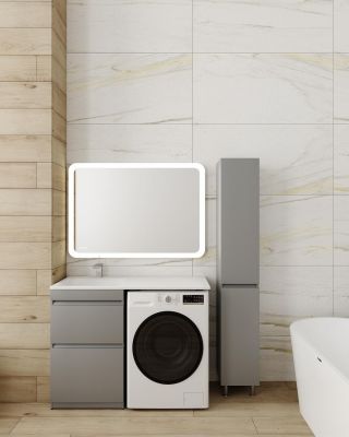 Тумба напольная STYLELINE "Даллас 115" Люкс Плюс серая с раковиной Даллас 1150*480 левый