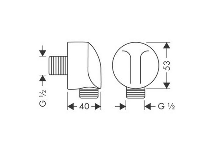 Подключение для шланга Hansgrohe Fixfit 27454000