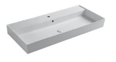 DRP4310VT101 Раковина Olympia Drop накладная/подвесная 100x46 см. цвет - белый глянцевый