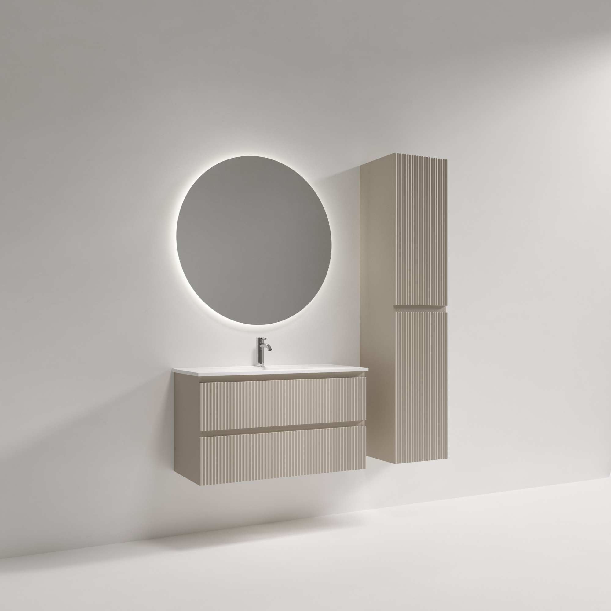 SNR90/39CE Ceramica Nova Тумба подвесная SANCOS Snob R 890х390, Beige Soft , арт.SNR90/39CE