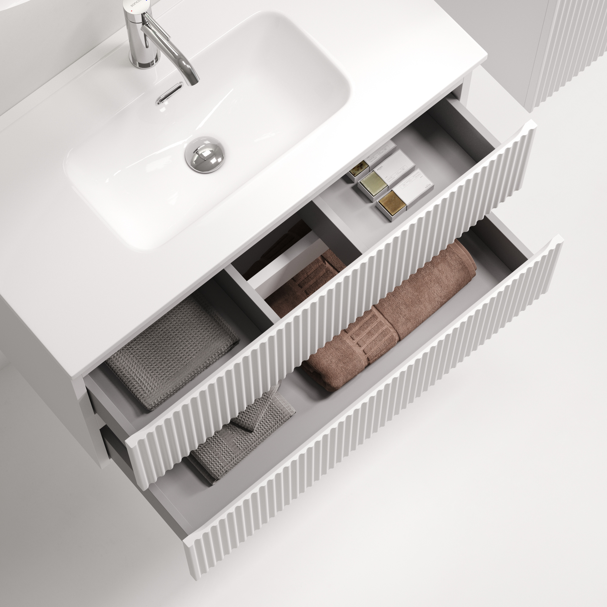 SNR80/39W Ceramica Nova Тумба подвесная SANCOS Snob R 790х390, Bianco