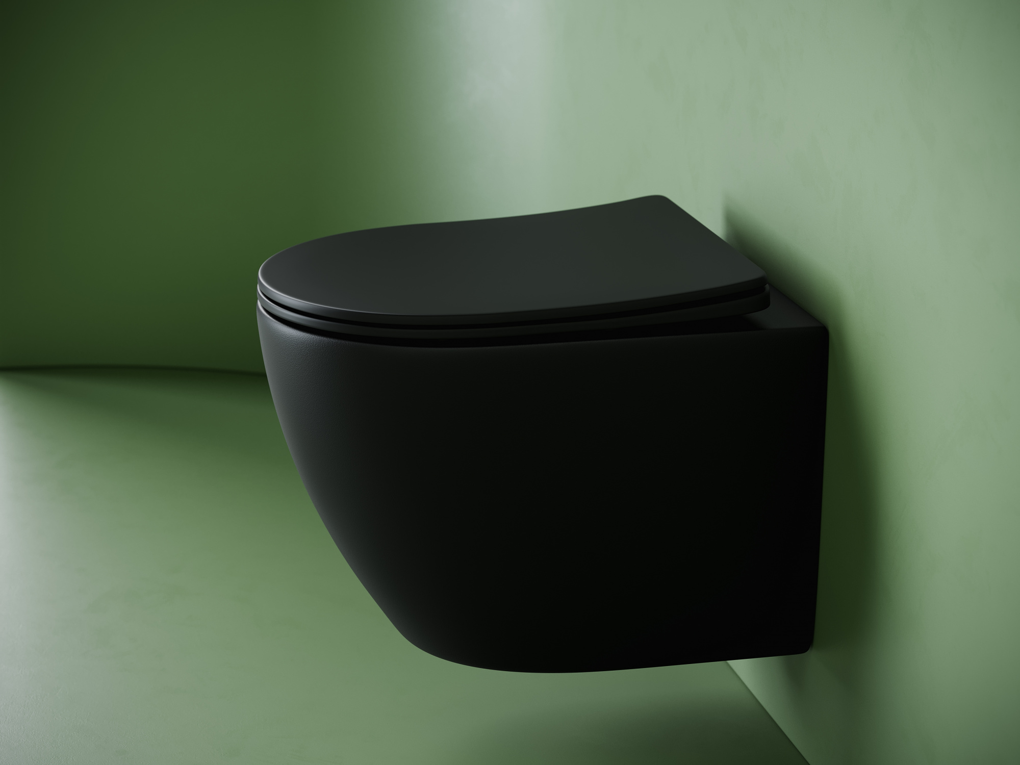 CN11001TMB Ceramica Nova Подвесной унитаз Uno смыв Торнадо 490x360x360 черный матовый